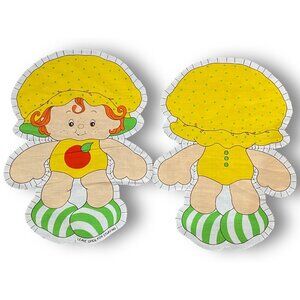 Vintage 1981 Strawberry Shortcake Apple Jack Fabric Cut & Sew Pillow Doll 16"
